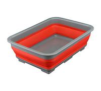 Roden Collapsible Washing up Bowl, Portable 10L Water Storage Basin and Space Saving Plastic Washtub with Easy Pop Out Plastic Design Ideal for Cleaning & Camping(red).