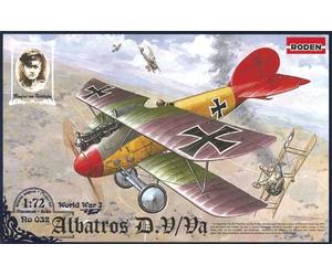 Roden Model Kit Albatros D.V/D. Va 1/72 Scale Plastic Sprues Decal Sheet Manual Assembly Small Unisex Multicolor Military Model Kit