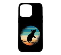 Rodent Animal | Rat Silhouette | Animal Lover | Reto Rat Case for iPhone 15 Pro Max