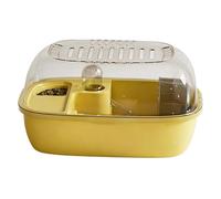 Rodent Cage Double layered transparent acrylic villa with hamster cage for external use Hamster Cage(Yellow)