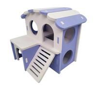 Rodent Cage Hamster Villa Leisure Guinea-pig House Bur-free Cage Accessories Mouse Sleeping Nest Toy Hamster Cage(Purple White)