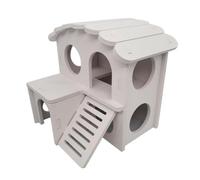 Rodent Cage Hamster Villa Leisure Guinea-pig House Bur-free Cage Accessories Mouse Sleeping Nest Toy Hamster Cage(White)