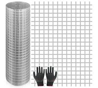 Rodent Mesh 100cm x 10M Galvanized Wire Metal Mesh Hardware Cloth Welded Roll for Vegetables Garden Rabbit Fencing, Snake Fence, Chicken Gopher Racoons Critters Block Rats, Mice & Small Animals