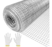 Rodent Mesh, 400 mm X 5 m Galvanised Wire Mesh, Chicken Wire Mesh Roll Easy to Cut and Make Straight, Wire Fencing Prevent Rodent Animals for Vegetables Garden Poultry Pet Rabbit Netting Fence
