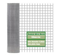 Rodent Mesh Roll 200mm x 3m,Galvanised Wire Mesh- Keep Rats Out & Protect Your Home, Chickens, Dogs, Rabbits, Vegetables & More,Rat Proof Mesh Sheet -Durable & Easy to Install - Maintenance-Free