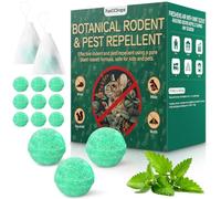 Rodent Mouse Repellent 14 Pack, Peppermint Oil Moth Balls for Mice Rats Deterrent, Natural Pest Control Mothballs for Rodents, Squirrels, Skunk, Mole, Gopher, Pets Safe, Indoor and Outdoor Use