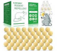 Rodent Repellent with Peppermint Oil - 48 Pack ZAYMAN Mouse, Rat & Squirrel Repellent Balls for Garage, Attic, Car Engines - Natural Mice/Mole Deterrent for Indoor/Outdoor, Safe for Humans & Pets