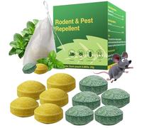 Rodent Repellent with Peppermint Oil - Mouse, Squirrel & Rat Deterrent for Car Engines, Garage, Attic - Long-Lasting Mole/Mice Control Indoor & Outdoor - Safe vs Moth Balls & Traps (24 Pack)