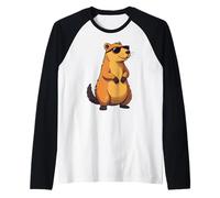 Rodents, Wild Animal Lovely Cute Capybara Raglan Baseball Tee