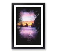 Rodeo Beach Paint Splash Framed Print | A2 Black Framed Wall Art | Ready to Hang | Modern Beach Picture | Living Room Bedroom Lounge Office