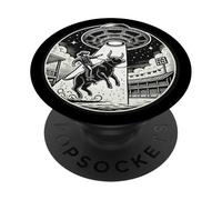 Rodeo Bull Riding Rider Cowboy Eight Seconds Abducted Space PopSockets Adhesive PopGrip