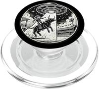 Rodeo Bull Riding Rider Cowboy Eight Seconds Abducted Space PopSockets PopGrip for MagSafe