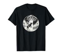 Rodeo Bull Riding Rider Cowboy Eight Seconds Abducted Space T-Shirt