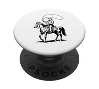 Rodeo Cowboy Graphic Tee Dark Western Horse Art Cowboy PopSockets Adhesive PopGrip