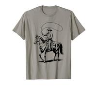 Rodeo Cowboy Graphic Tee Dark Western Horse Art Cowboy T-Shirt