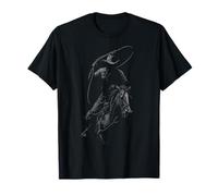 Rodeo Cowboy Lasso Roping Dark Western Horse Rider T-Shirt