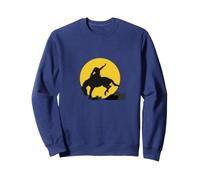 Rodeo Cowboy on Wild Horse in the Moonlight Sweatshirt