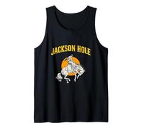 Rodeo Cowboy Riding A Bucking Horse Jackson Hole Wyoming Tank Top