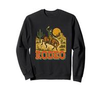 Rodeo Cowboy Vintage Western Desert Bucking Bronco Graphic Sweatshirt