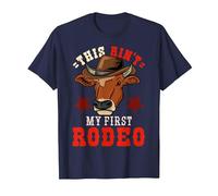 Rodeo Cowboy Western T-Shirt, Men, Navy Blue, Small