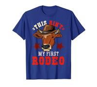 Rodeo Cowboy Western T-Shirt, Men, Royal Blue, Small