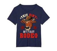 Rodeo Cowboy Western T-Shirt, Women's Plus, Navy Blue, 5X