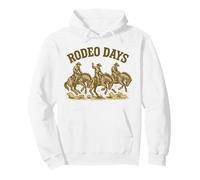 Rodeo Days Vintage Cowboys Riding Western Art Pullover Hoodie