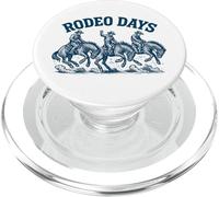 Rodeo Days Vintage Cowboys Riding Western Graphic PopSockets PopGrip for MagSafe