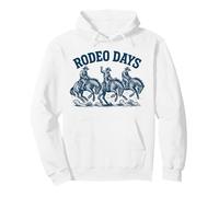 Rodeo Days Vintage Cowboys Riding Western Graphic Pullover Hoodie