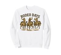 Rodeo Days Western Vintage Typography Distressed Sweatshirt