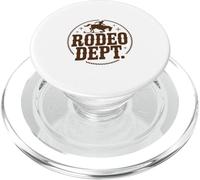 Rodeo Dept. Retro Western Rodeo Badge PopSockets PopGrip for MagSafe
