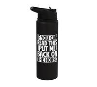 Rodeo Horse Riding Can Raed Put Me Back On Cowboy Stainless Steel Insulated Water Bottle