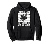 Rodeo Horse Riding I Never Lose - I Win Or Learn Cowboy Pullover Hoodie