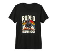 Rodeo is My Independence Bull Rider Cowboy Premium T-Shirt