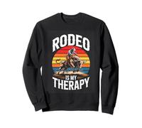 Rodeo Is My Therapy Western Bull Riding Cowboy Sweatshirt