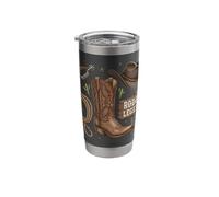Rodeo Legend Western Boot Cowboy Hat Country Life Stainless Steel Insulated Tumbler