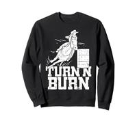 Rodeo Lover Turn N Burn Funny Barrel Racing Sweatshirt