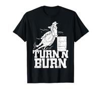 Rodeo Lover Turn N Burn Funny Barrel Racing T-Shirt