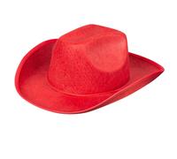 Boland Adult Cowboy Hat, Western Fancy Dress Accessory, Unisex, for Men and Women, Sheriff, Rodeo, Party, Festival, Halloween, Cowboy Dress Up, One Size (Red)