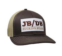 Rodeo Time Dale Brisby JB Mauney JB/DB Bucking Bulls Adjustable Snapback Trucker Hat, Vintage Western Baseball Cap, One Size, Brown/Khaki, One size