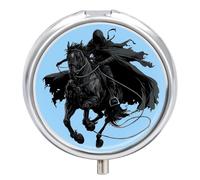 Rodeosreapers-Souls Pill Organizer Round Pill Box Travel Pill Case Medicine Organizer for Pocket Purse