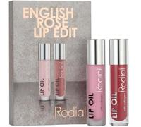 Rodial English Rose Lip Edit, Lip Oil Makeup Gift Set, 2 Shades | Lip Oil with Collagen in English Rose & Sheer Pink Shades for Glossy Colour, Hydration & Lip Care