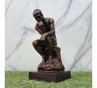 Rodin The Thinker Statue, 9.5" Thinker Statue Real Bronze, Art Craft Collection Figurine for Home & Office Decor - Handcrafted Classical Art Replica, Timeless Elegance for Art Lovers