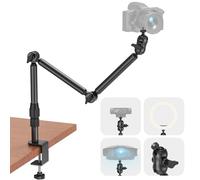 Rodison Overhead Desk Camera Mount, 30.9" Webcam Mount Stand with 1/4" Screws, C Clamp 360°Adjustable Microphone Boom Arm for DSLR Kameras, Ringlight, Projector, Webcam, Microphone