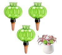 Rodison Set of 3 Watering Balls 500 ml Pumpkin Design, Automatic Plant Watering with Clay Cone, Water Dispenser Plants for Indoor Plants, Balcony and Garden