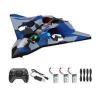 Rodiuiu RC Airplane with LED Lights - Stunt Fighter Plane for Kids