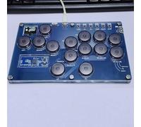 Rodless for ARCADE for SKY2040 Pro A4/For for HITBOX Controller, for TURBO Capability, Easy Customization, 14 Key Keyboard, Sleek & Transparent Design, Compact & Portable, (transparent blue)