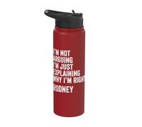 Rodney Quote Funny Birthday Custom Name Idea Engineer Stainless Steel Insulated Water Bottle
