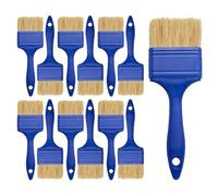 Rodo 3" White Bristle GRP Laminating Brush - 12 Pack | Metal-Free Design, Professional Fibreglass & Resin Application Brush with Durable Plastic Handle