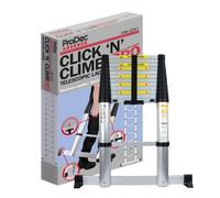 Rodo Click 'n' Climb Telescopic Ladder 3.8m (12' 6") Brushed Chrome